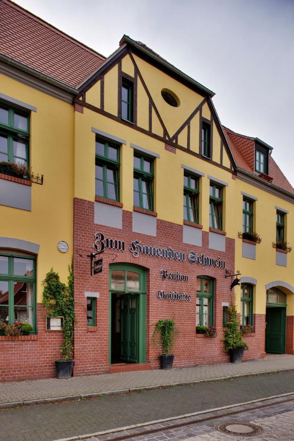 Gasthaus Und Pension "Zum Hauenden Schwein" Wörlitz 외부 사진